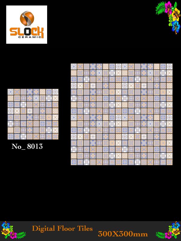 Square Matt Finised Ceramic Moroccan Tiles 8013, For Interior, Size : 30x30cm, 30x30cm