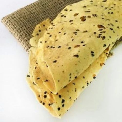 Light Yellow black pepper appalam papad, for Human Consumption, Style : Dried