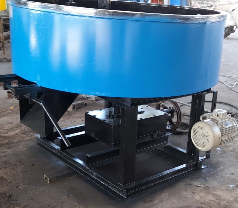 Blue Sree Krishna 440v 7.5 Hp Mild Steel 350kg Pan Concrete Mixer