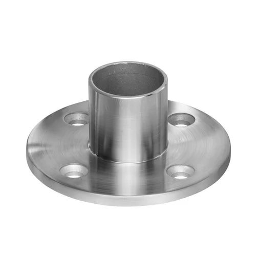 Grey Stainless Steel Deck Flanges, Shape : Round