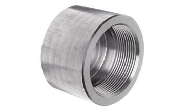 Grey Round Polished Stainless Steel Screwed Forged Cap, For Pipe Fitting