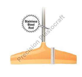 Orange Ruby Rubber 12 Inch Floor Squeegee, for Cleaning Use, Handle Material : Stainless Steel