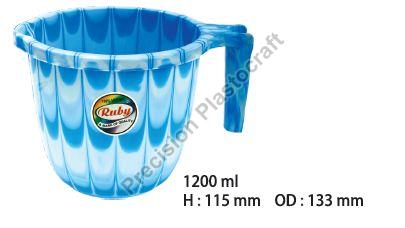 1200ml Double Color Plastic Mug, for Bathroom, Feature : Attractive Pattern, Durable, Light Weight