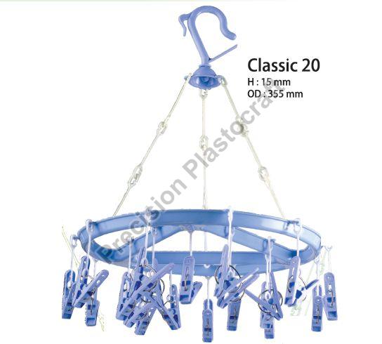 Classic 20 Plastic Round Cloth Hanger, Style : Classy