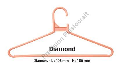 Orange Plain Coated Plastic Diamond Cloth Hanger, for Hotel, Style : Modern