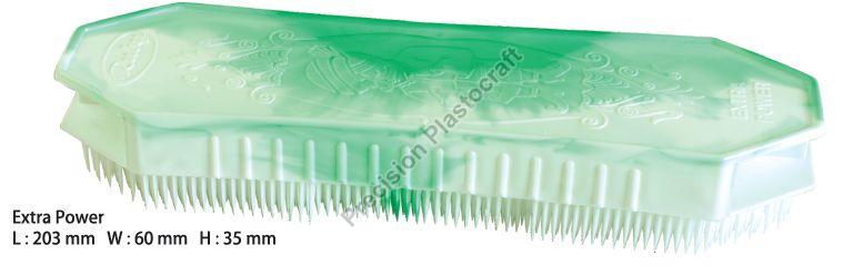 Green Extra Power LDPE Washing Brush, for Cloth Cleaning, Bristle Style : Single Sided