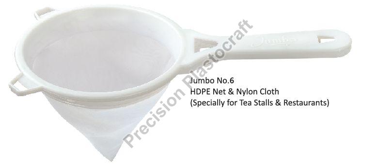 White Round No.6 Jumbo Ruby Tea Strainer