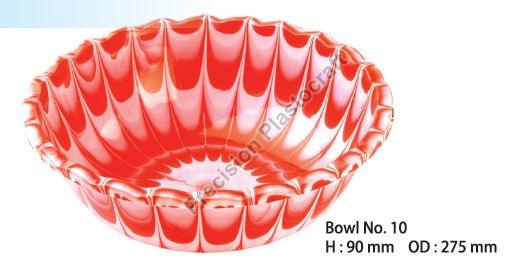 No. 10 Multipurpose Plastic Bowl, Size : H: 90 mm, OD : 275 mm