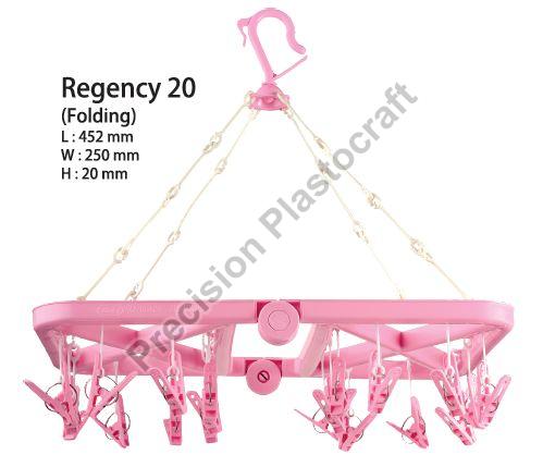 Pink Rectangular Regency 20 Rectangle Plastic Cloth Hanger, for Home, Style : Modern