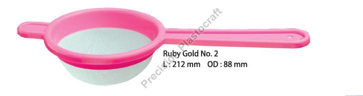 No. 02 Ruby Gold Tea Strainer, Size : L:212 Mm, OD 88 Mm