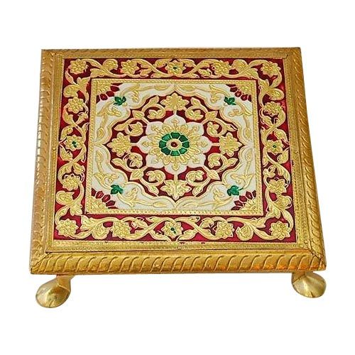 4x4 Inch Meenakari Wooden Moti Bajot, Feature : Accurate Dimension, Attractive Designs, High Strength