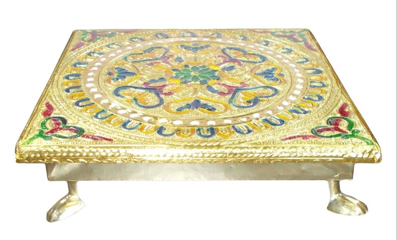 5x5 Inch Meenakari Wooden Moti Bajot, Feature : Accurate Dimension, Attractive Designs, Quality Tested