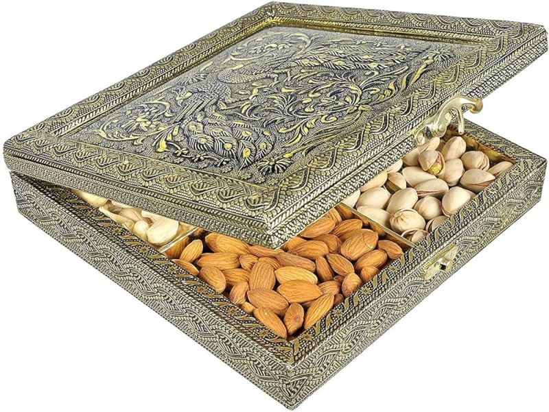 8x8 Inch Oxidised Dry Fruit Box