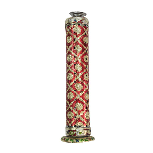 Multicolor Cylindrical Meenakari Agarbatti Stand