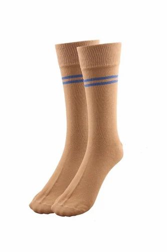 Beige Poddar School Socks