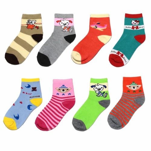 Printed Cotton Fancy Kids Socks, Size : All Sizes