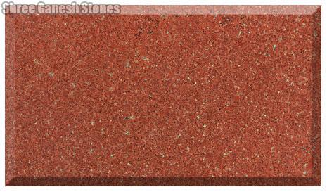 Bush Hammered Lakha Red Granite Slabs, Color : Multicolor