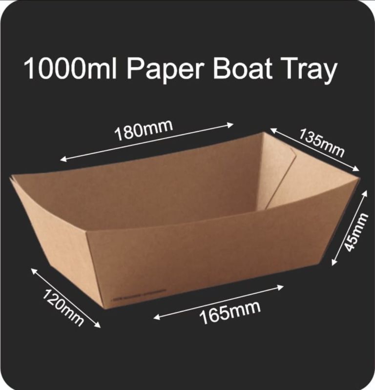 1000 ml Paper Boat Tray, Technics : Machine Made