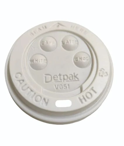 White 80 mm Disposable Paper Cup Lids, Shape : Round