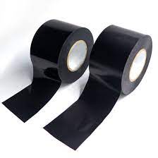 Plain Pipe Wrapping Tape (With Adhesive), Color : White, Black