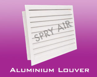 White Rectangular Aluminum Louver, for Intake extraction of air, Feature : Durability, High Strength