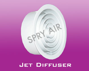 White Spray Air Round Aluminum Jet Diffuser, for Industrial, Feature : Fine Finishing, Long Life