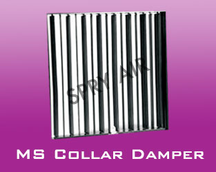 Rectangular Power Coated MS Collar Damper, for Industrial, Feature : Corrosion Resistance, Dimensional