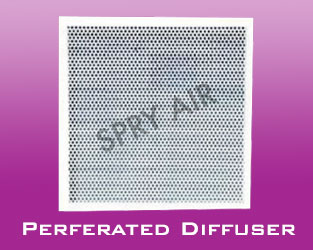 Spray Air Square Aluminum Perforated Diffuser, for Industrial, Feature : Fine Finishing, Long Life