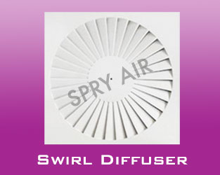 Aluminum Swirl Diffuser, for Conference Rooms, Teaching Rooms, Private Office Etc, Feature : Fine Finishing