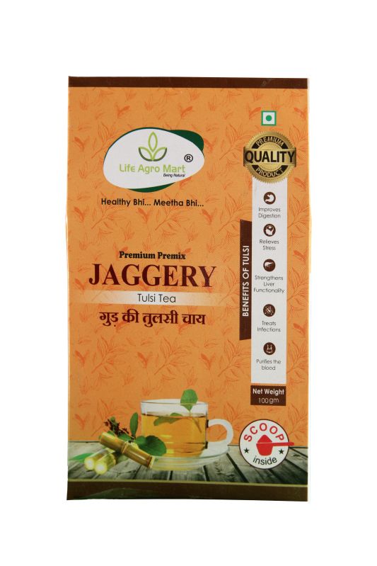 Jaggery based instant premix Tulsi Tea, Packaging Type : Paper Box
