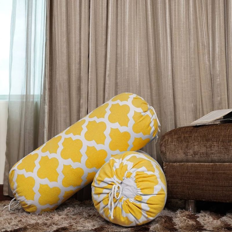 Cylindrical Printed Fancy Bolster Pillow, for Home, Hotel, Feature : Comfortable, Stylish, Soft