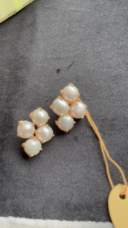 Polished Freshwater Pearl Earring Set, Packaging Type : Plastic Box