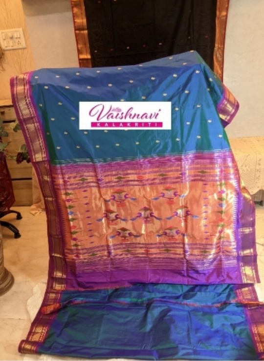 Ladies Fancy Pure Silk Paithani Saree, Feature : Anti-Wrinkle, Dry Cleaning, Easy Wash, Shrink-Resistant