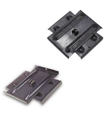 Black Polished Metal Cross Plate Anchor, for Industrial, Shape : Rectangular