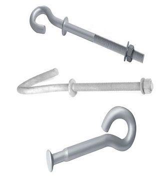 Metalic Galvanized Metal Pigtail Bolts, for Industrial Use, Size : Standard