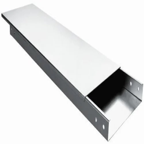 Grey Plastic Solid Bottom Cable Tray
