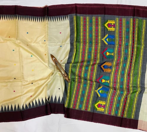 Tussar Silk Sarees Dola Bedi Weaving