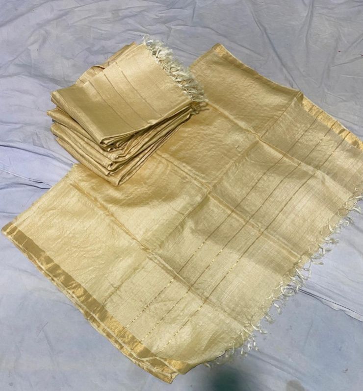 Pure Desi Kosa Tussar Zari Border Duppatta