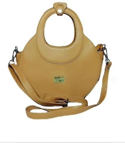 Ladies Plain Leather Hand Bag