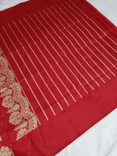 Red Handloom Katan Banarasi Pure Silk Saree