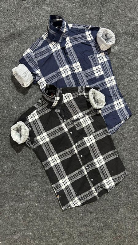 Mens Trendy Cotton Check Shirt