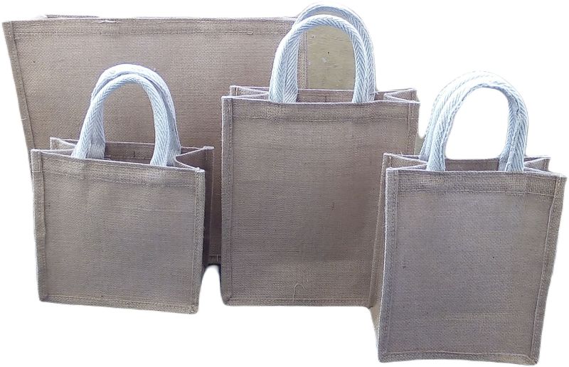 4 Piece Jute Bags Set