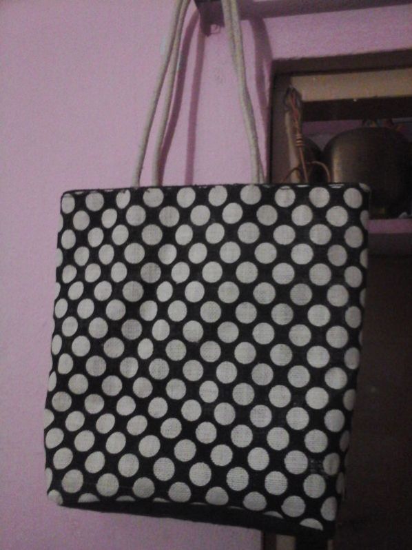 Black and White Polka Dot Lunch Bag