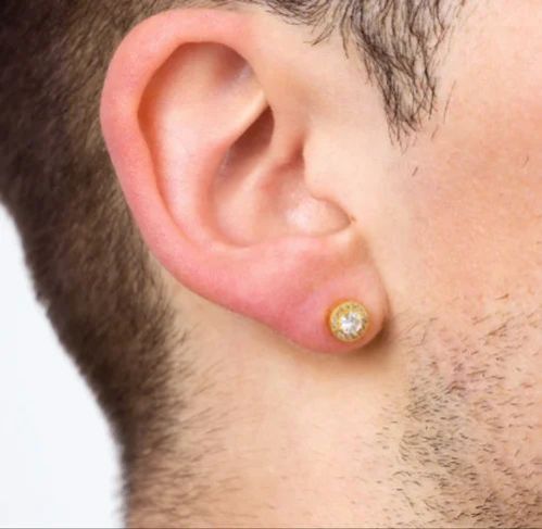 Mens Gold Stud Earrings