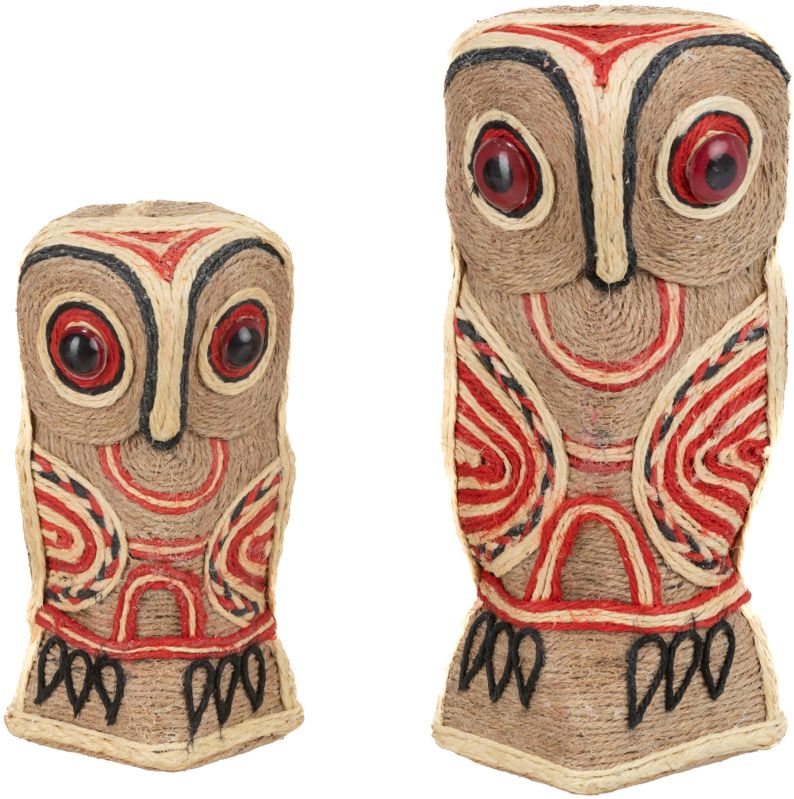 Handcrafted Jute Diwali Decor Owl Set