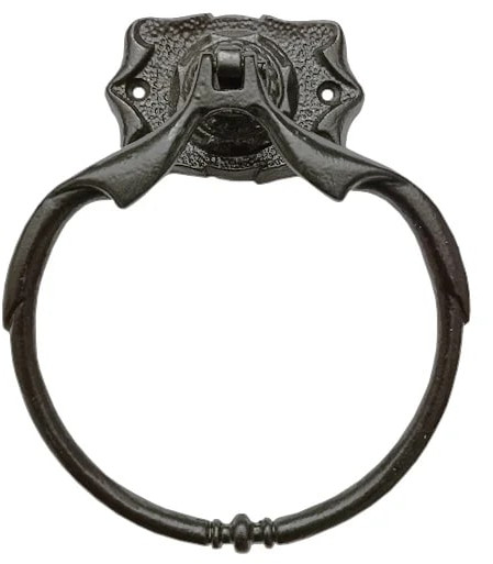 Decorative Black Antique Iron Towel Ring