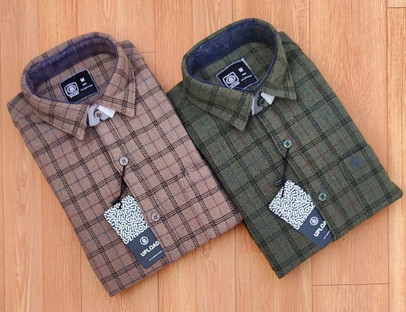 Mens Lycra Check Shirt