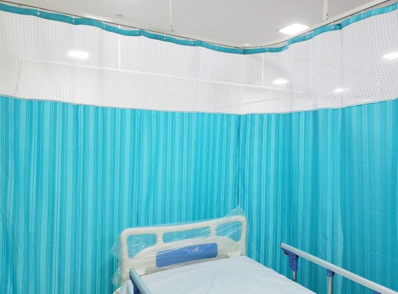 Blue PVC Hospital Curtains