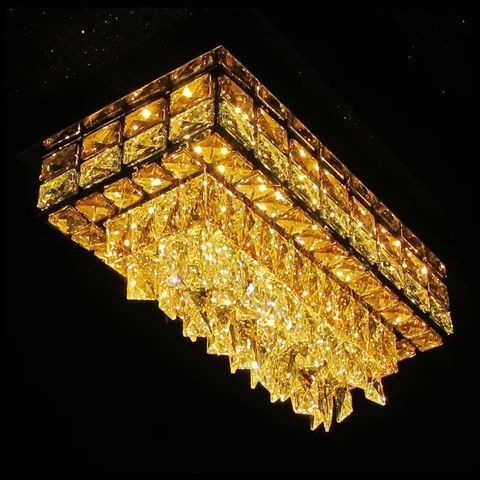 Rectangular Crystal Chandelier