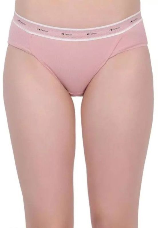 Solid Full Coverage Bikini Panty Pink